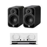 Mission 778X Amplifier + Q Acoustics 5010 HiFi Bookshelf 4" Speaker Bundle HiFi Systems Audiolab Silver Black 