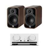 Mission 778X Amplifier + Q Acoustics 5010 HiFi Bookshelf 4" Speaker Bundle HiFi Systems Audiolab Silver Rosewood 