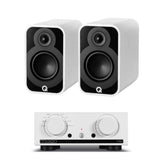 Mission 778X Amplifier + Q Acoustics 5010 HiFi Bookshelf 4" Speaker Bundle HiFi Systems Audiolab Silver Satin White 