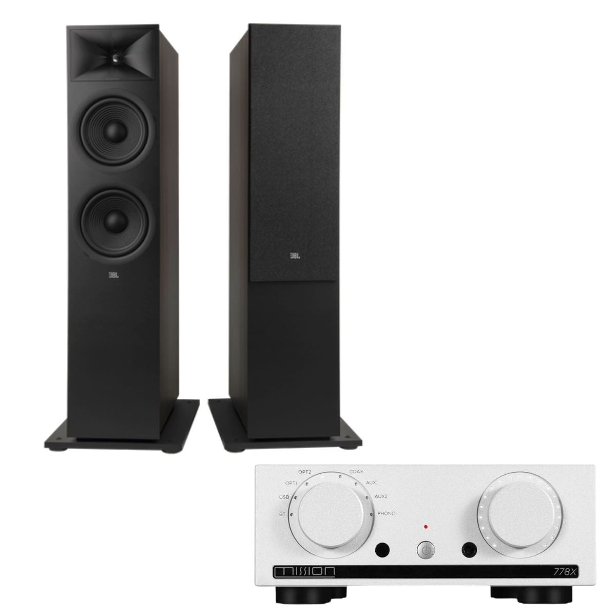 Mission 778X Integrated Amplifier + JBL Stage 280F Floorstanding Speakers - K&B Audio