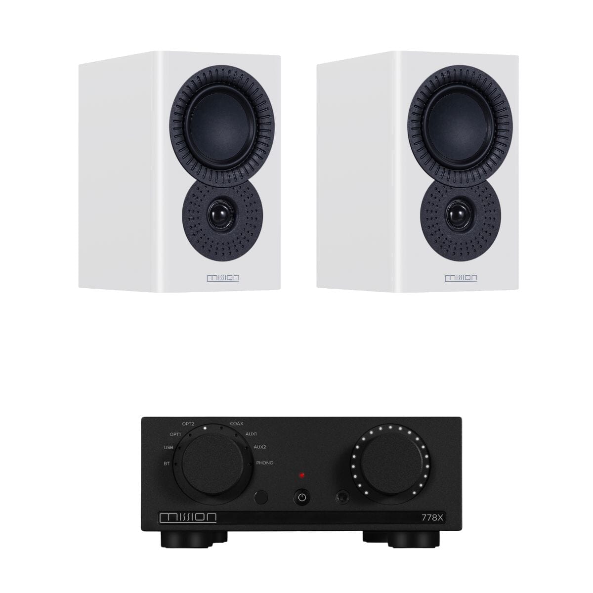 Mission 778X Amplifier + Mission LX-2 Bookshelf Speakers - K&B Audio
