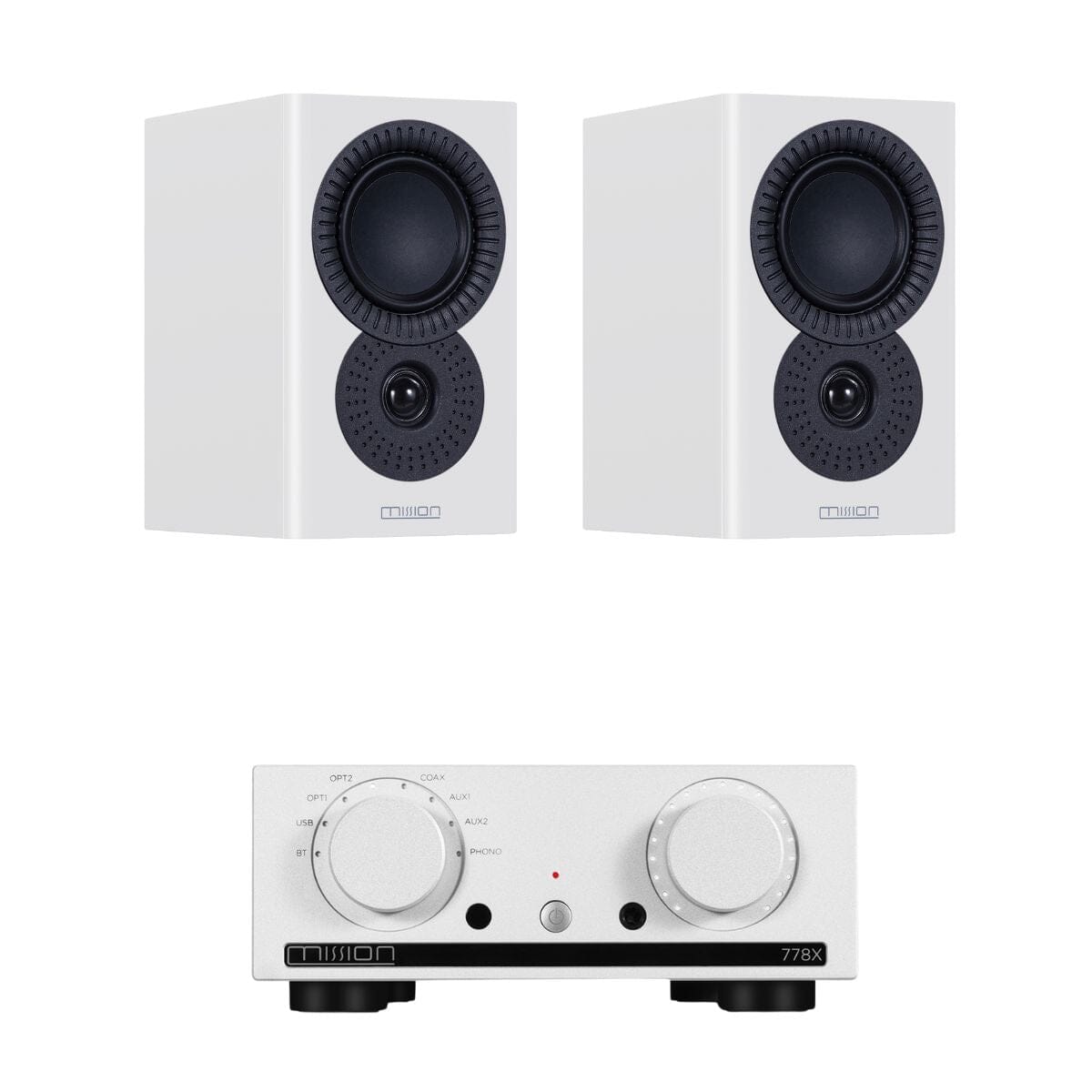 Mission 778X Amplifier + Mission LX-2 Bookshelf Speakers - K&B Audio