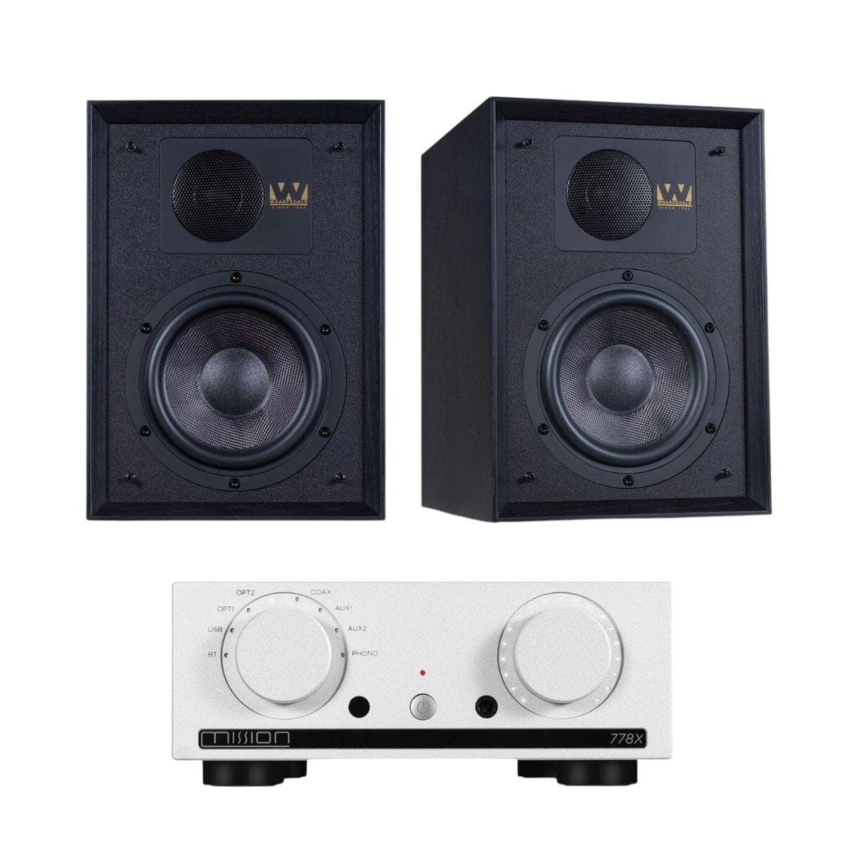 Mission 778X Amplifier + Wharfedale Denton 85 Bookshelf Speakers - K&B Audio