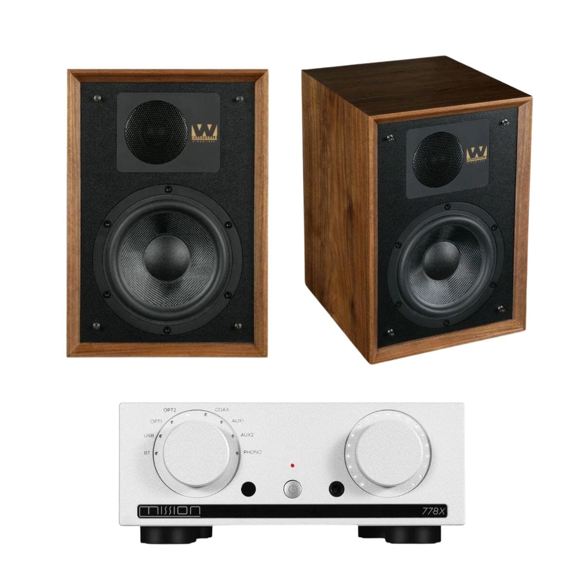 Mission 778X Amplifier + Wharfedale Denton 85 Bookshelf Speakers - K&B Audio