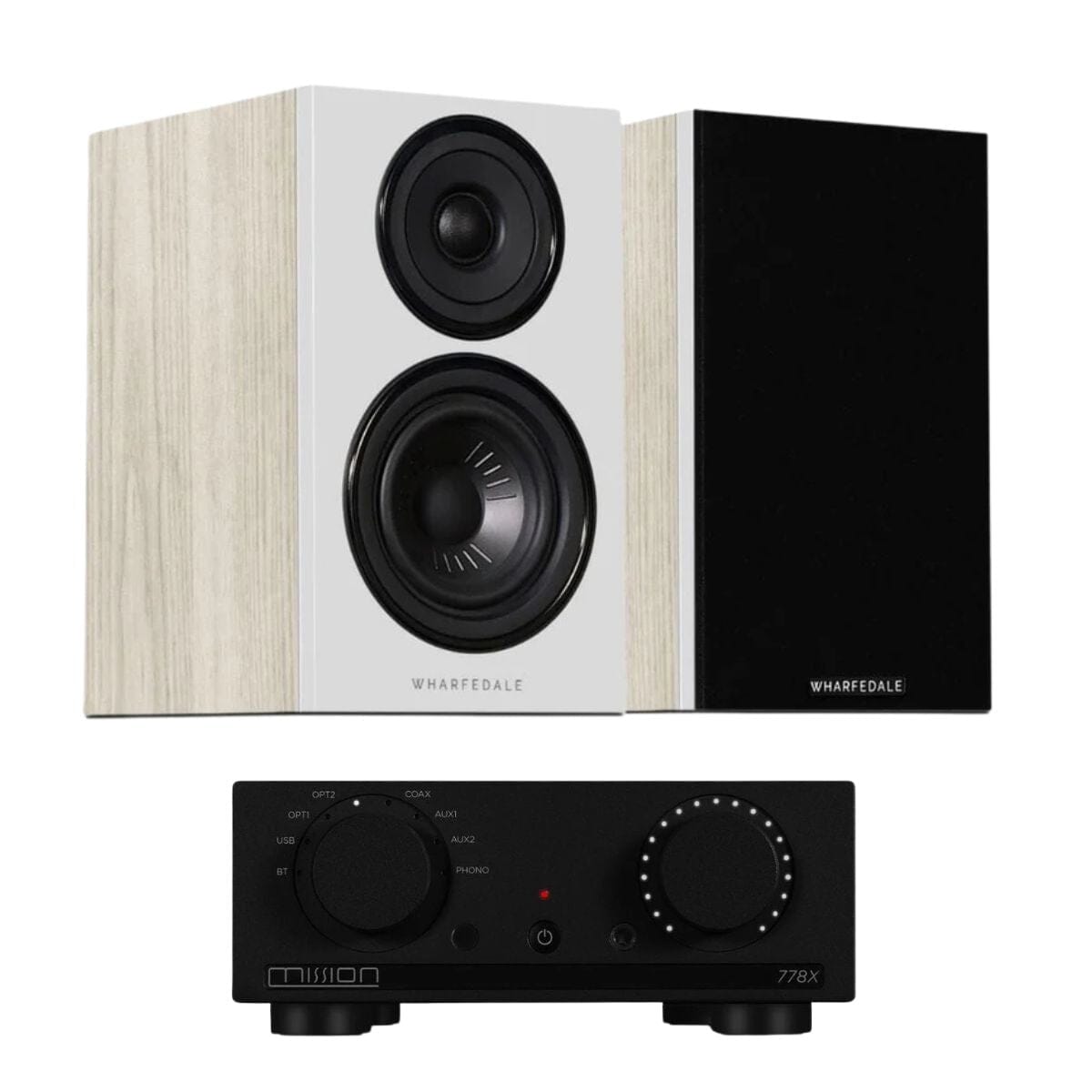 Mission 778X Amplifier + Wharfedale Diamond 12.1 Bookshelf Speakers - K&B Audio