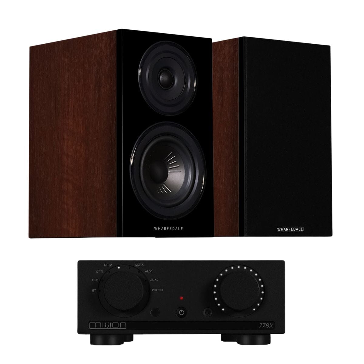 Mission 778X Amplifier + Wharfedale Diamond 12.1 Bookshelf Speakers - K&B Audio