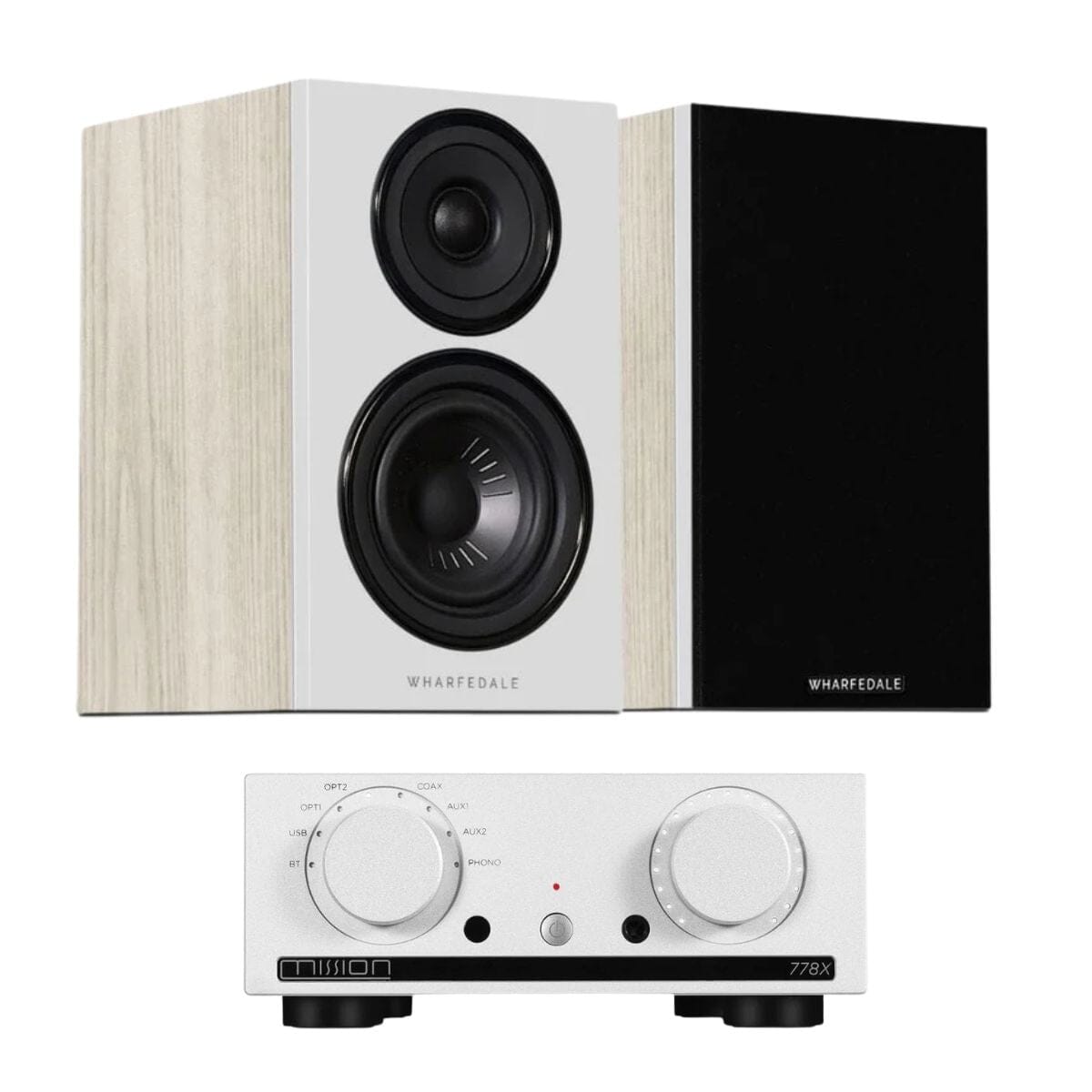 Mission 778X Amplifier + Wharfedale Diamond 12.1 Bookshelf Speakers - K&B Audio