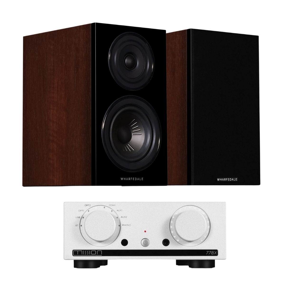 Mission 778X Amplifier + Wharfedale Diamond 12.1 Bookshelf Speakers - K&B Audio