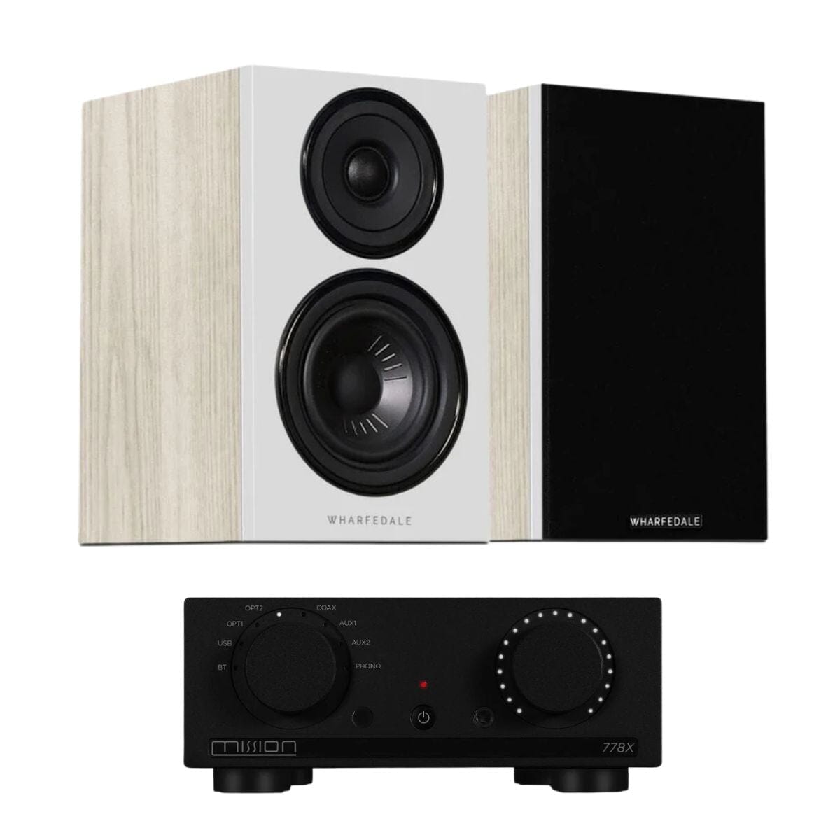 Mission 778X Amplifier + Wharfedale Diamond 12.2 Bookshelf Speakers - K&B Audio