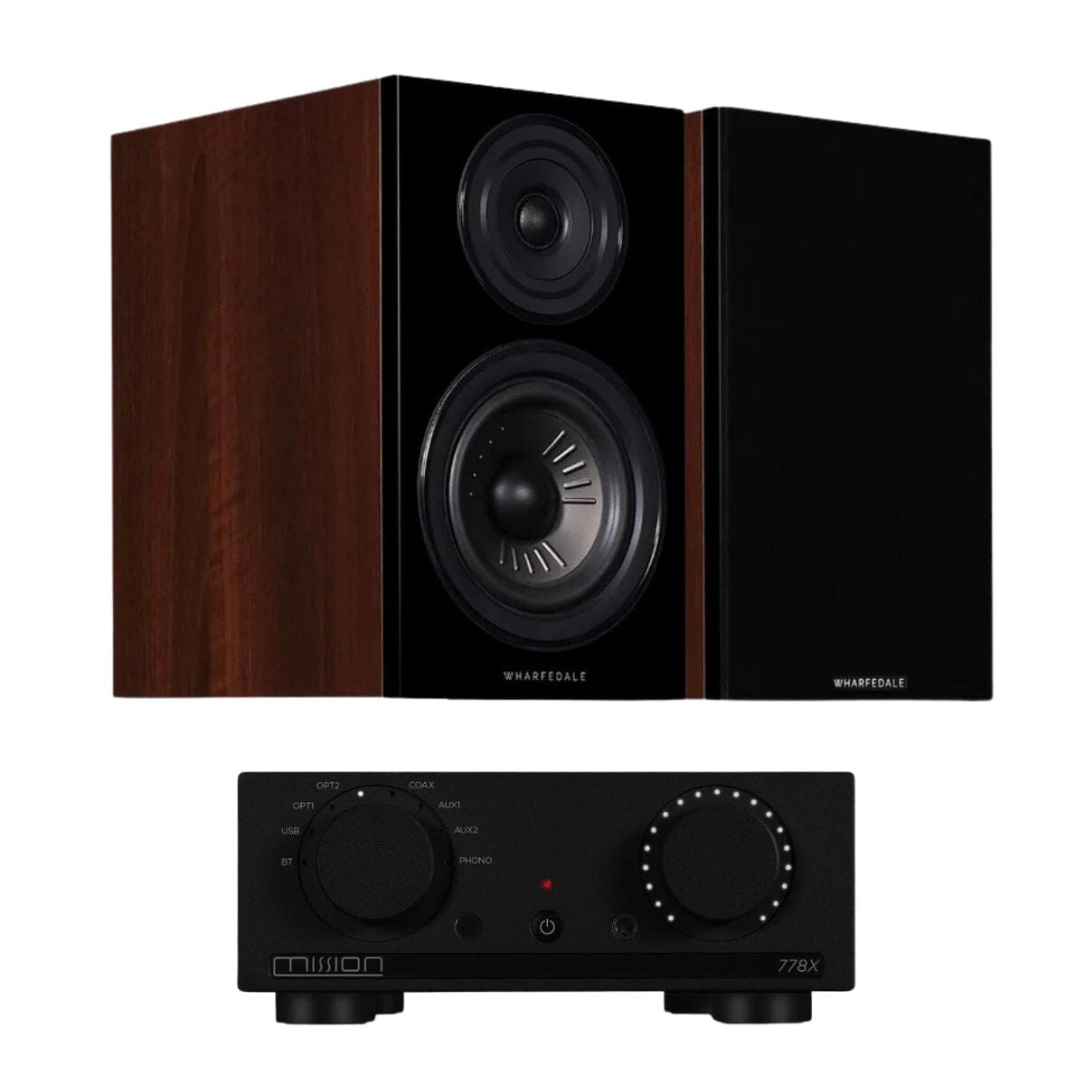 Mission 778X Amplifier + Wharfedale Diamond 12.2 Bookshelf Speakers - K&B Audio