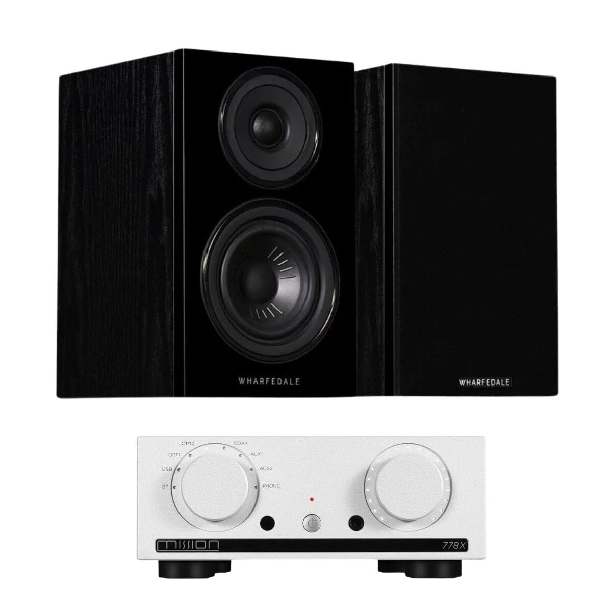 Mission 778X Amplifier + Wharfedale Diamond 12.2 Bookshelf Speakers - K&B Audio