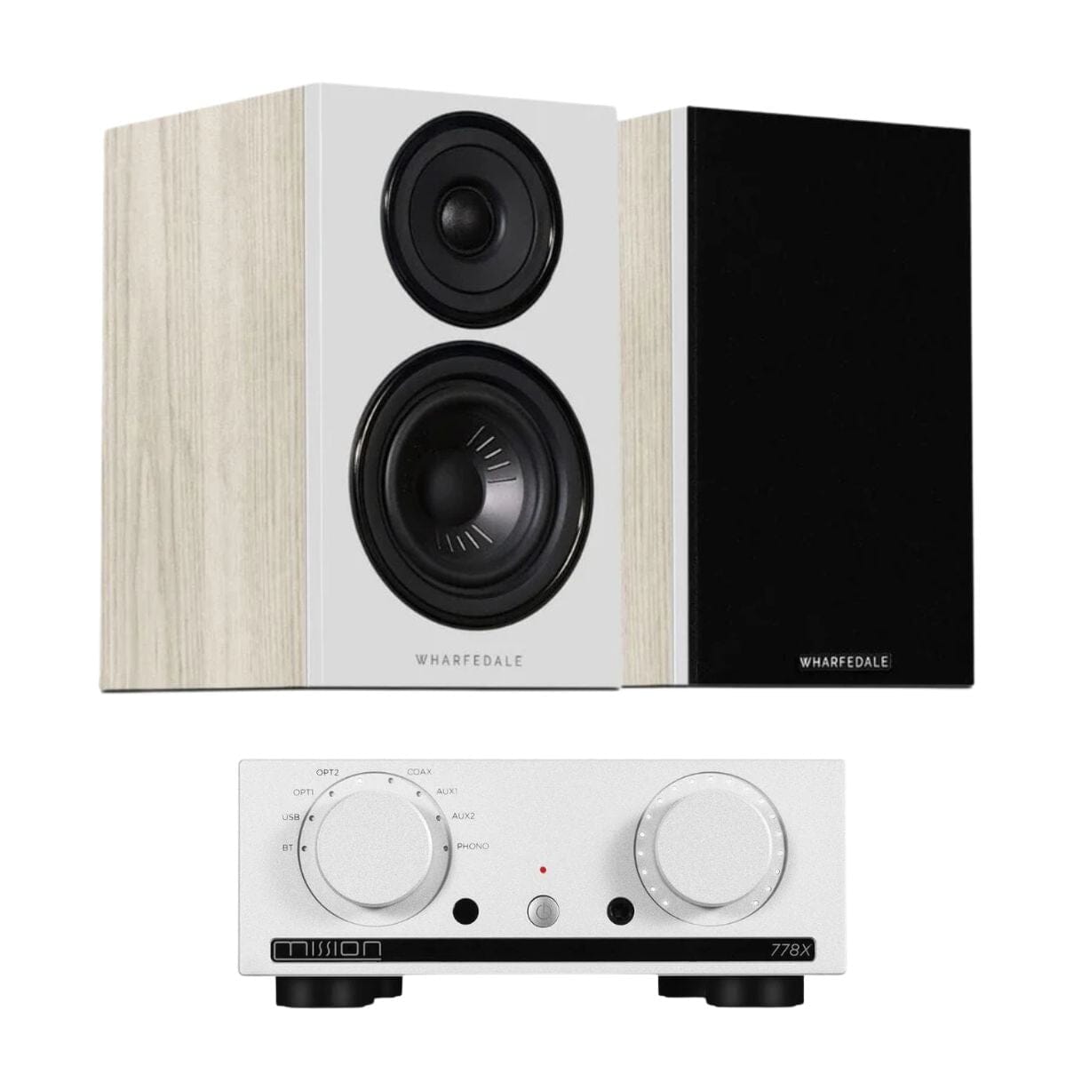 Mission 778X Amplifier + Wharfedale Diamond 12.2 Bookshelf Speakers - K&B Audio