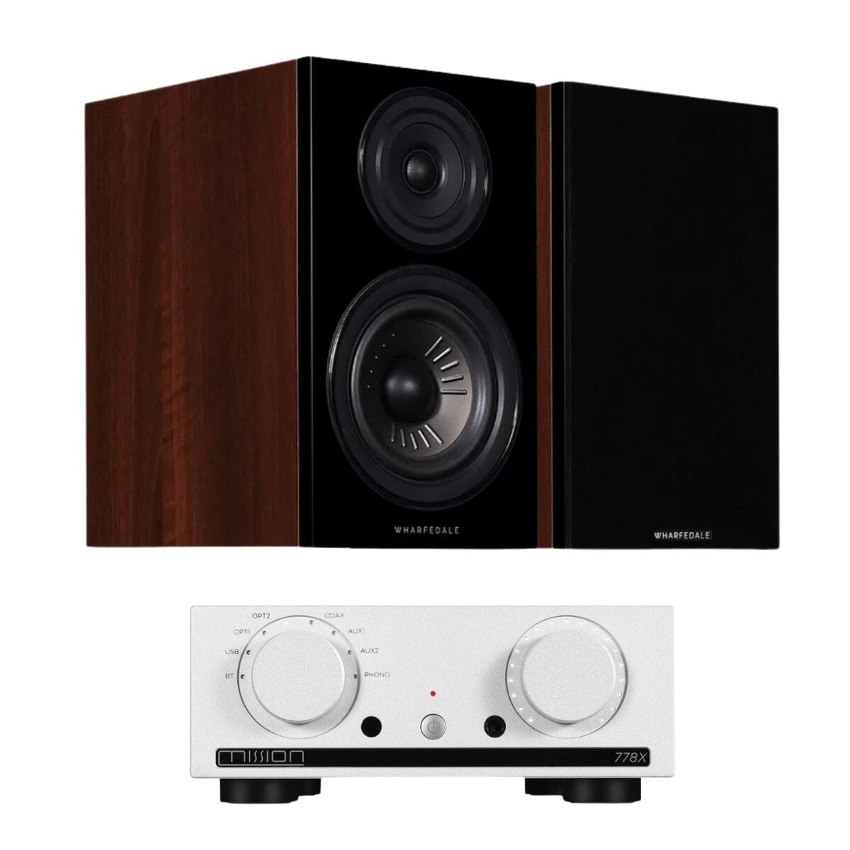 Mission 778X Amplifier + Wharfedale Diamond 12.2 Bookshelf Speakers - K&B Audio