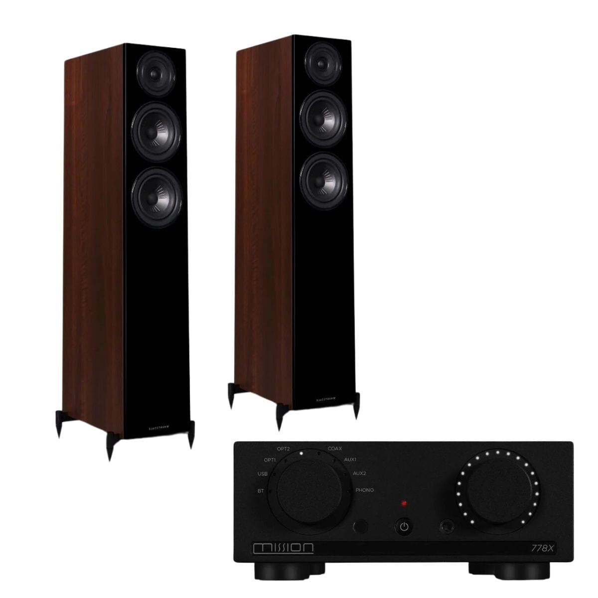 Mission 778X Amplifier + Wharfedale Diamond 12.3 Floorstanding Speakers - K&B Audio