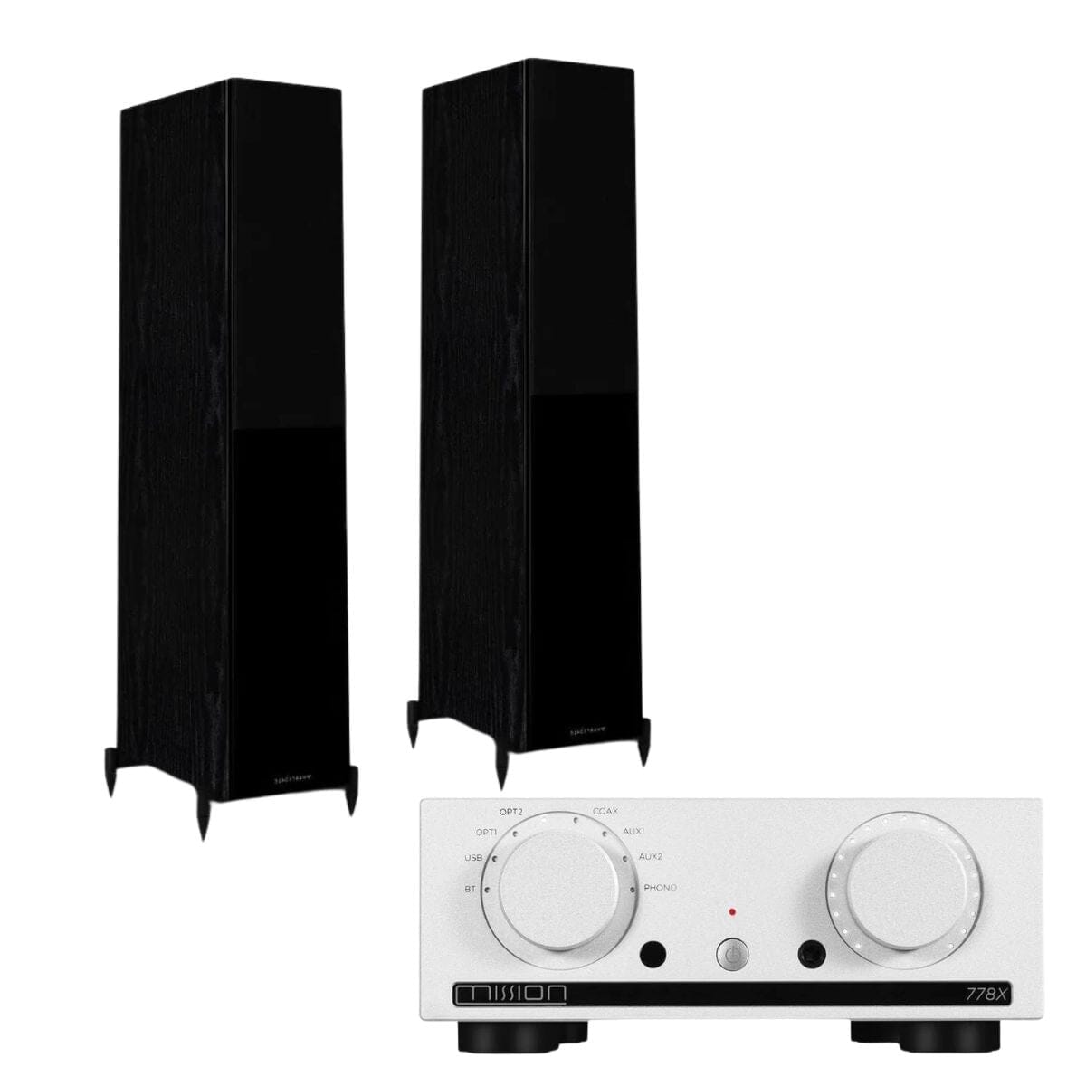 Mission 778X Amplifier + Wharfedale Diamond 12.3 Floorstanding Speakers - K&B Audio
