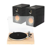 Mitchell Acoustics uStream One Active Bookshelf Speakers + TT2 Bluetooth Turntable - K&B Audio