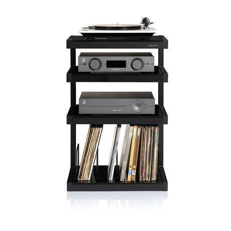 Norstone Esse Hi-Fi Vinyl Stand - Black / Black - K&B Audio