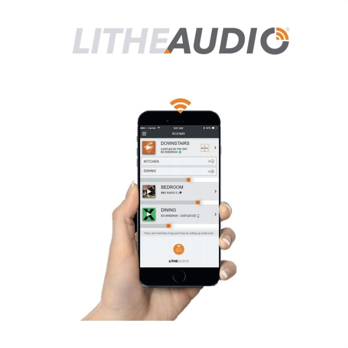 [OPEN BOX]  Lithe Audio 6.5" WiFi & Bluetooth Ceiling Speaker with Airplay 2 - K&B Audio