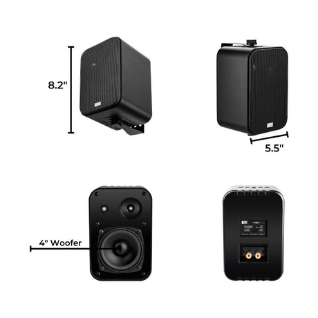 OSD Audio AP450 4" Outdoor Speakers (Pair) - K&B Audio