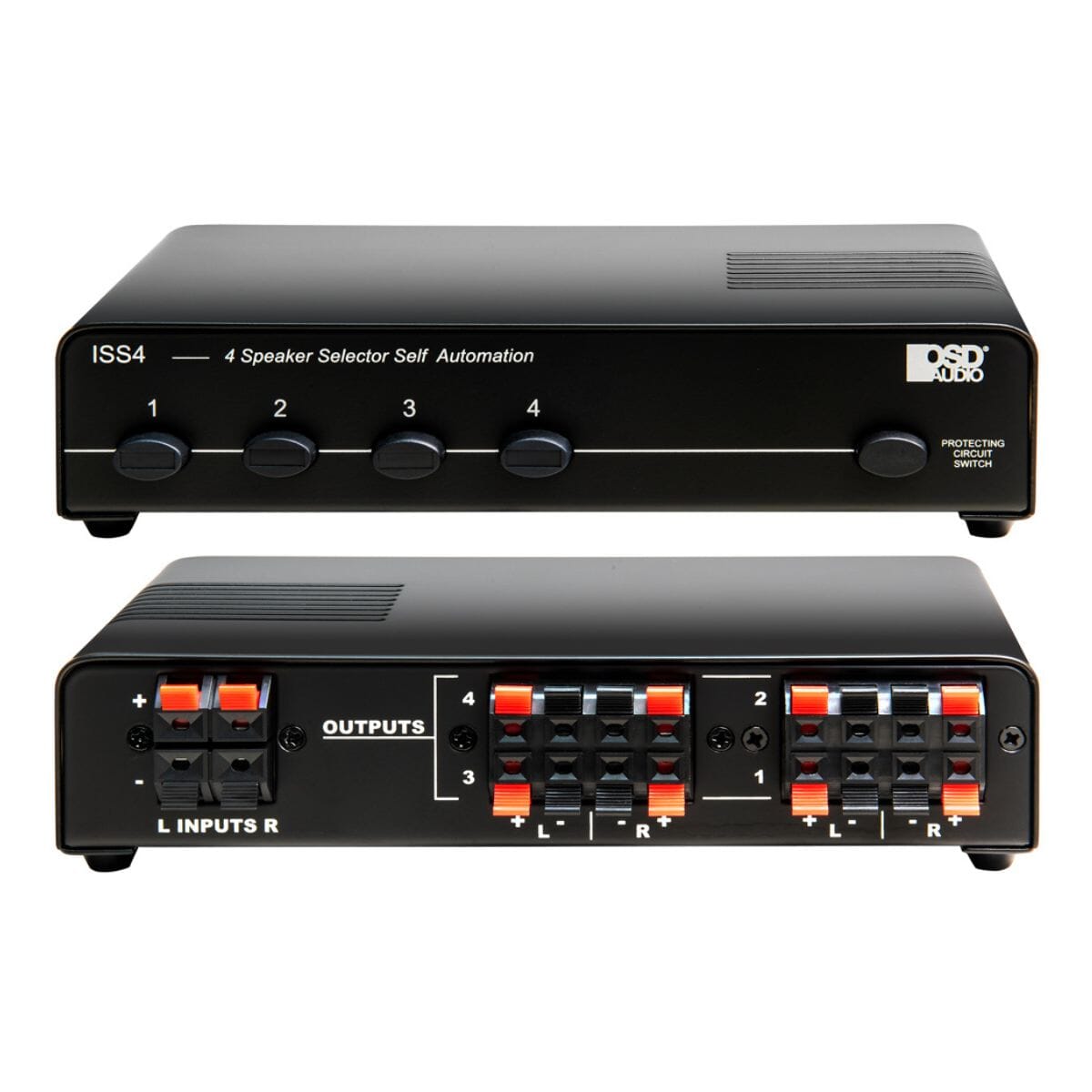 OSD Audio ISS4 4 Zone Speaker Selector Switch with Impedance Protection - K&B Audio