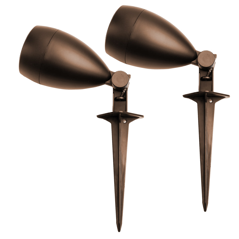 [OPEN BOX] OSD Audio LS3-B 3" Landscape Outdoor Speaker - Bronze (Pair) - K&B Audio