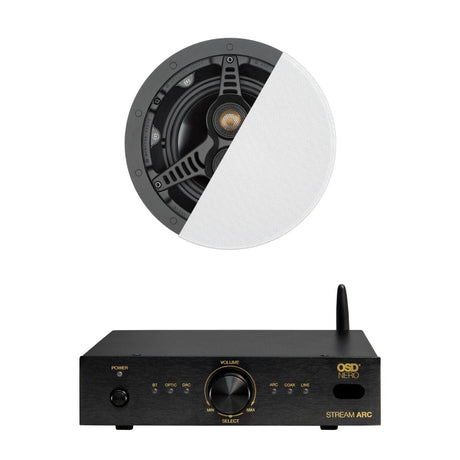 OSD Audio Nero ARC Amplifier + Monitor Audio C165-T2 6.5" Stereo Ceiling Speaker In Ceiling Speaker Systems OSD Audio / Monitor Audio 