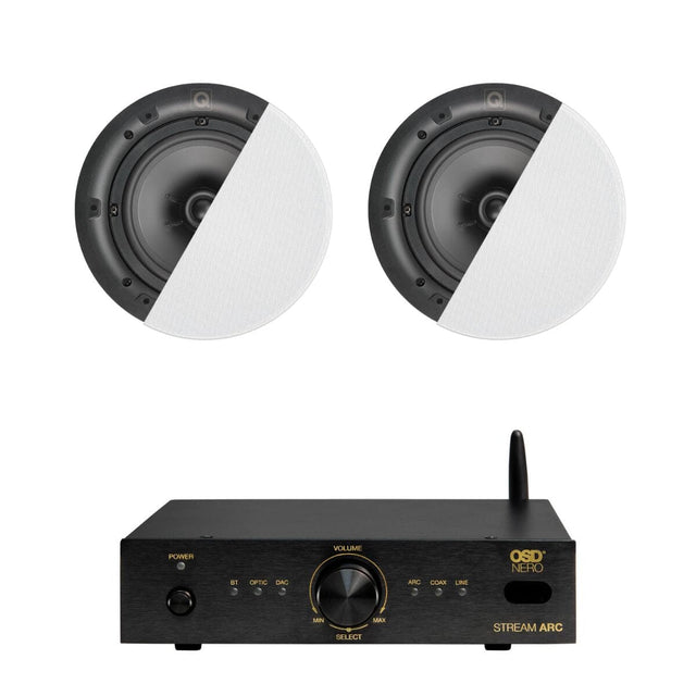 OSD Audio Nero ARC Amplifier + Q Acoustics QI65C 6.5" Ceiling Speakers - K&B Audio