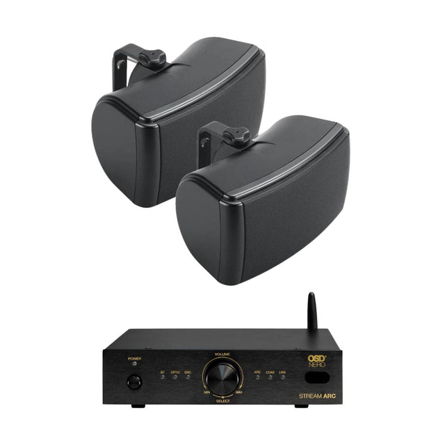 OSD Audio Nero Stream ARC Amplifier + Q Acoustics 6.5" Outdoor Speakers - K&B Audio