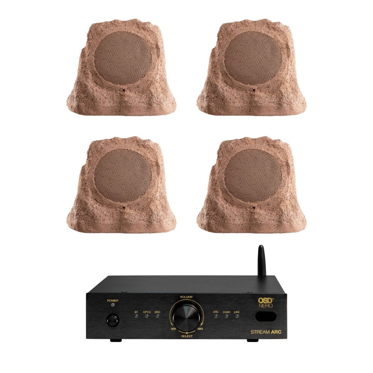 OSD Audio Nero Stream ARC Amplifier + RS670 Rock Speakers - K&B Audio