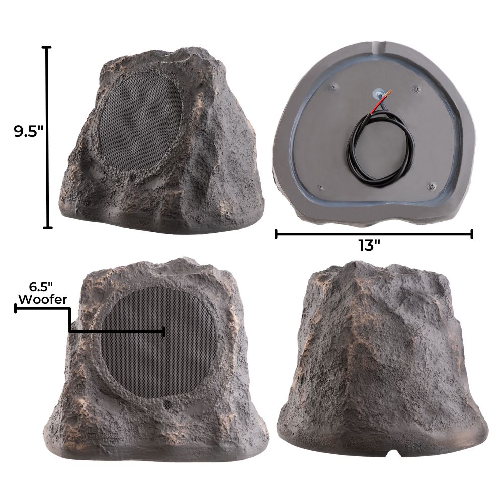 OSD Audio RS670 Outdoor Rock Speakers - Slate (Pair) - K&B Audio