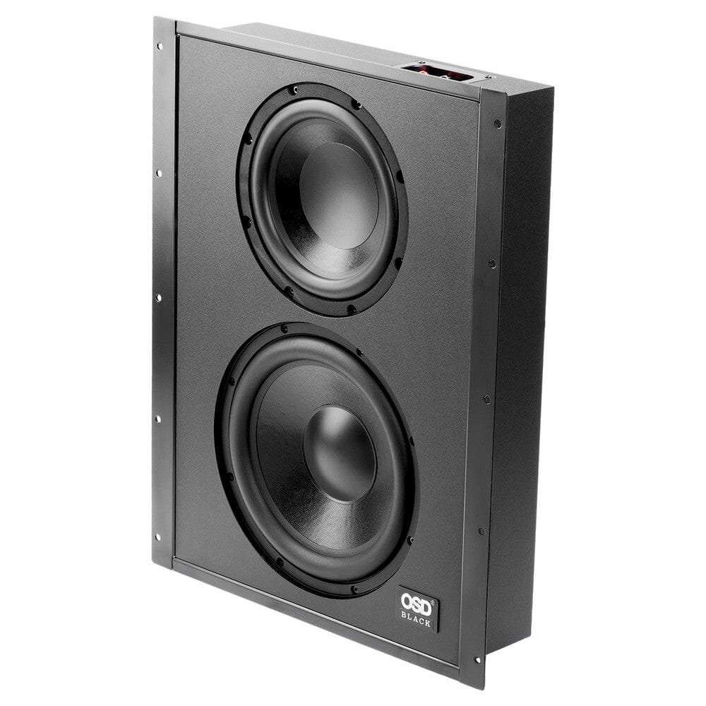 OSD Audio SMP300 + SC800D Black Series In Wall Subwoofer Package - Dual - 300W - K&B Audio