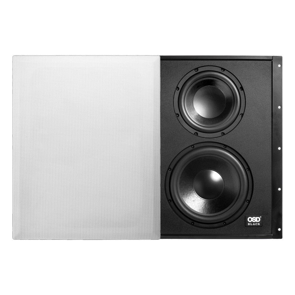 OSD Audio SMP300 + SC800D Black Series In Wall Subwoofer Package - Dual - 300W - K&B Audio