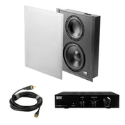 OSD Audio SMP200 + SC800D Black Series In Wall Subwoofer Package - 200W - K&B Audio