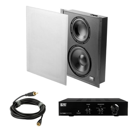 OSD Audio SMP200 + SC800D In Wall Dual Subwoofer Package Subwoofers OSD Audio 