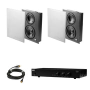 OSD Audio SMP300 + SC800D Black Series In Wall Subwoofer Package - Dual - 300W - K&B Audio