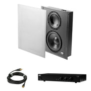 OSD Audio SMP300 + SC800D Black Series In Wall Subwoofer Package - Single - 300W - K&B Audio
