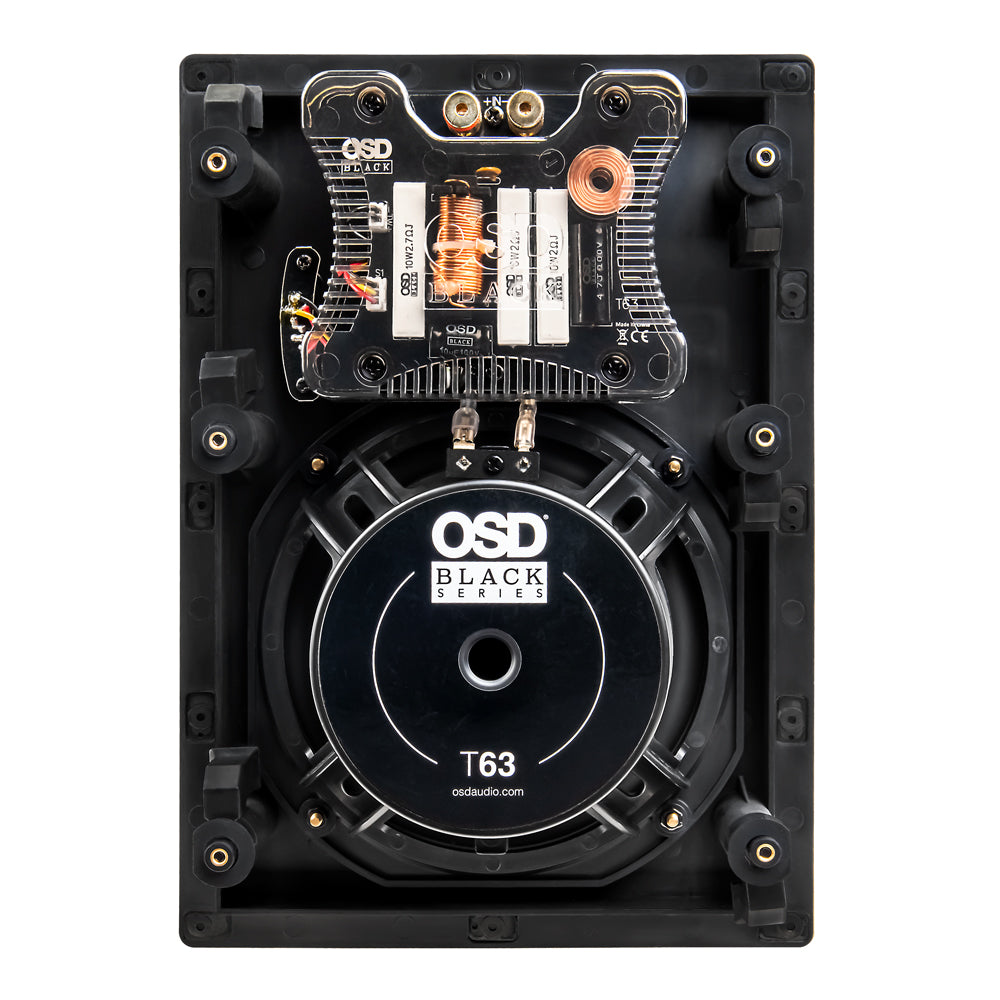 [OPEN BOX] OSD Audio Black Series T63 6.5" In Wall Speakers (Pair) - K&B Audio