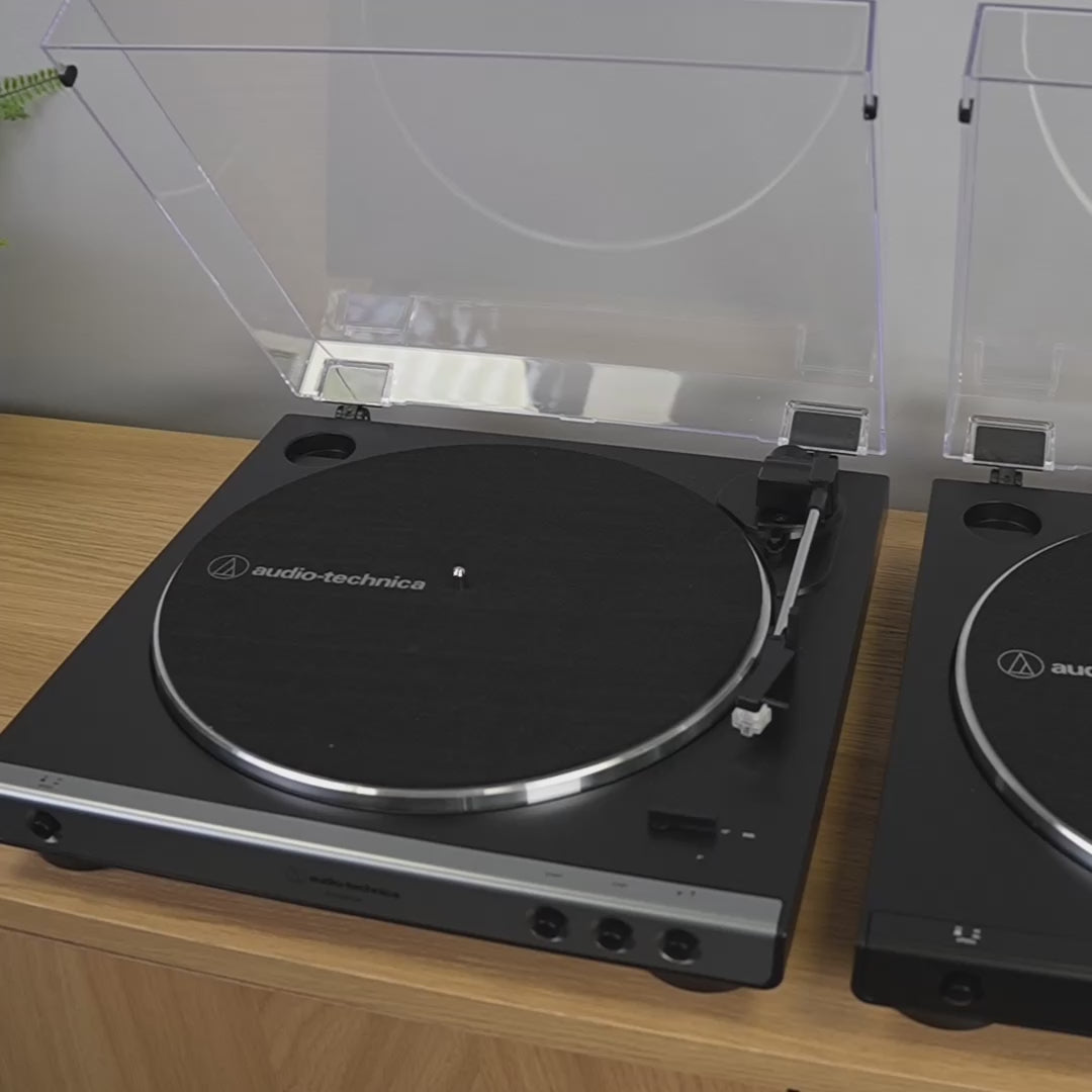 Load video: Audio-Technica LP60XBT Bluetooth Turntable - Fully Automatic