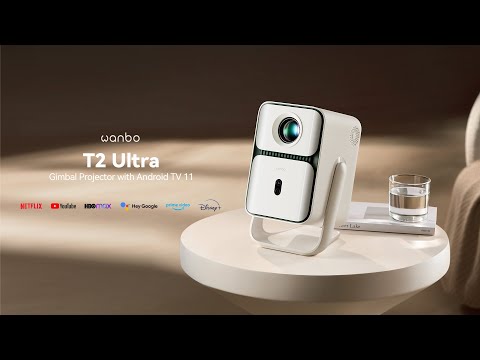Wanbo T2 Ultra 1080P Smart Projector with Android TV, 120° Rotation, Bluetooth & WiFi - K&B Audio