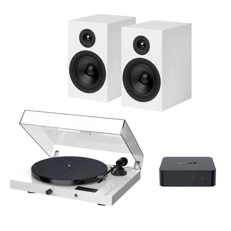 Pro-Ject Juke Box E1 Bundle + WiiM Pro Hi-Res WiFi Music Streamer with Multiroom, Airplay 2, Spotify Connect & Alexa - K&B Audio