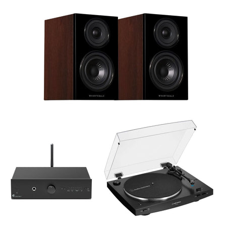 Pro-Ject Stereo Box E + Audio-Technica LP3XBT + Wharfedale Diamond 12.0 Bookshelf Speakers - K&B Audio