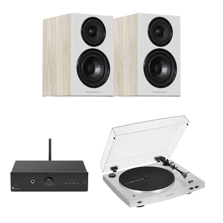 Pro-Ject Stereo Box E + Audio-Technica LP3XBT + Wharfedale Diamond 12.0 Bookshelf Speakers - K&B Audio
