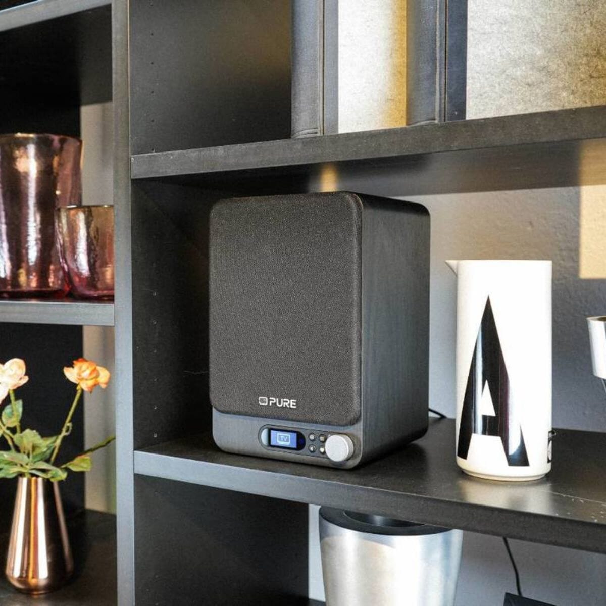 Pure Classic Active Bookshelf Speakers with Bluetooth, DAB Radio & TV Connection - K&B Audio
