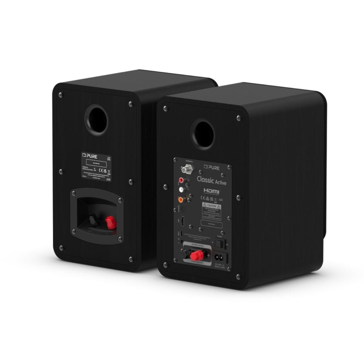 Pure Classic Active Bookshelf Speakers with Bluetooth, DAB Radio & TV Connection - K&B Audio
