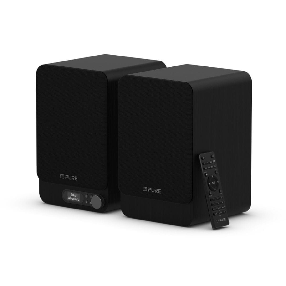 Pure Classic Active Bookshelf Speakers with Bluetooth, DAB Radio & TV Connection - K&B Audio