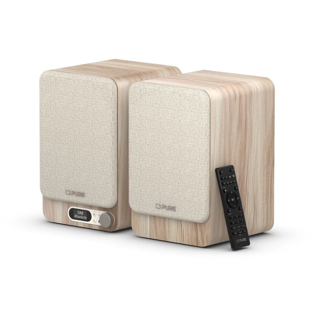 Pure Classic Active Bookshelf Speakers with Bluetooth, DAB Radio & TV Connection - K&B Audio