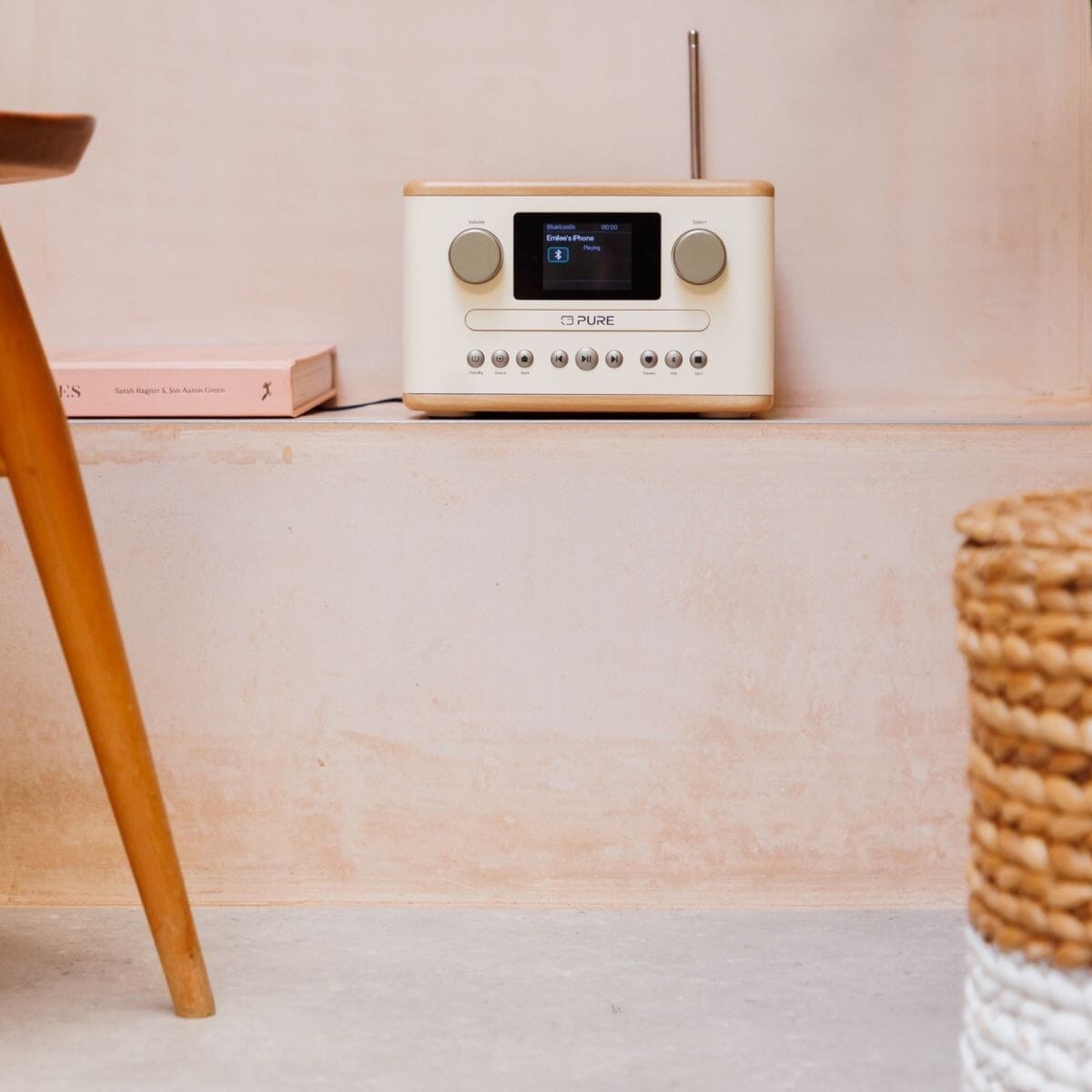 [OPEN BOX] Pure Classic C-D4 DAB/FM Radio with CD Player & Bluetooth - White/Oak - K&B Audio