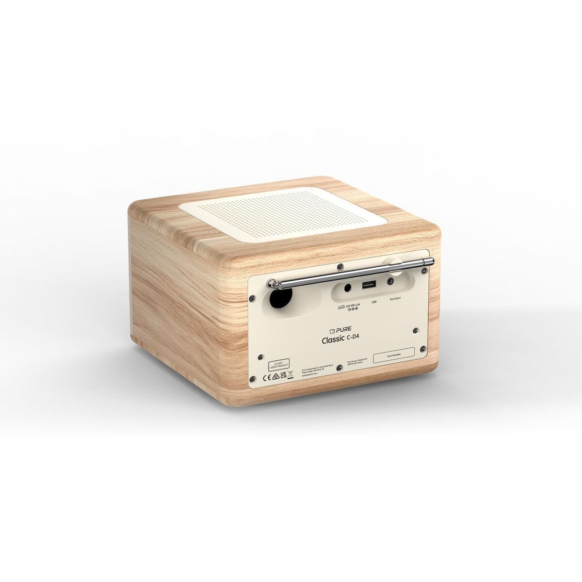 [OPEN BOX] Pure Classic C-D4 DAB/FM Radio with CD Player & Bluetooth - White/Oak - K&B Audio