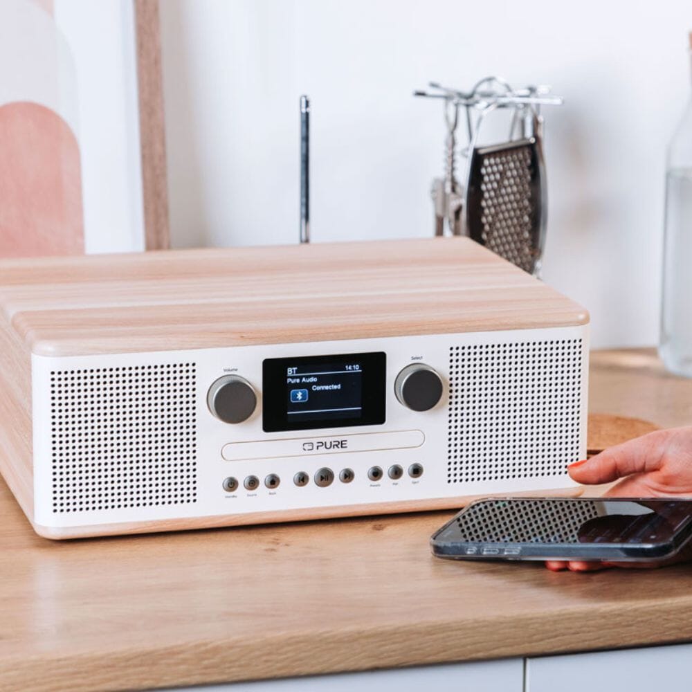 Pure Classic C-D6 DAB/FM Radio with Bluetooth, CD Player, and Stylish ...