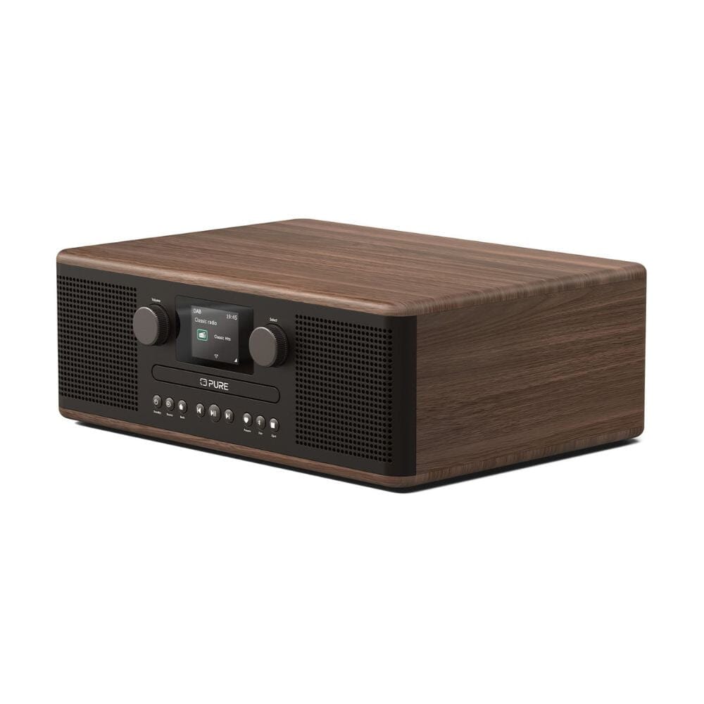 [OPEN BOX] Pure Classic C-D6 DAB/FM Radio with Bluetooth & CD Player - Coffee Black / Walnut - K&B Audio